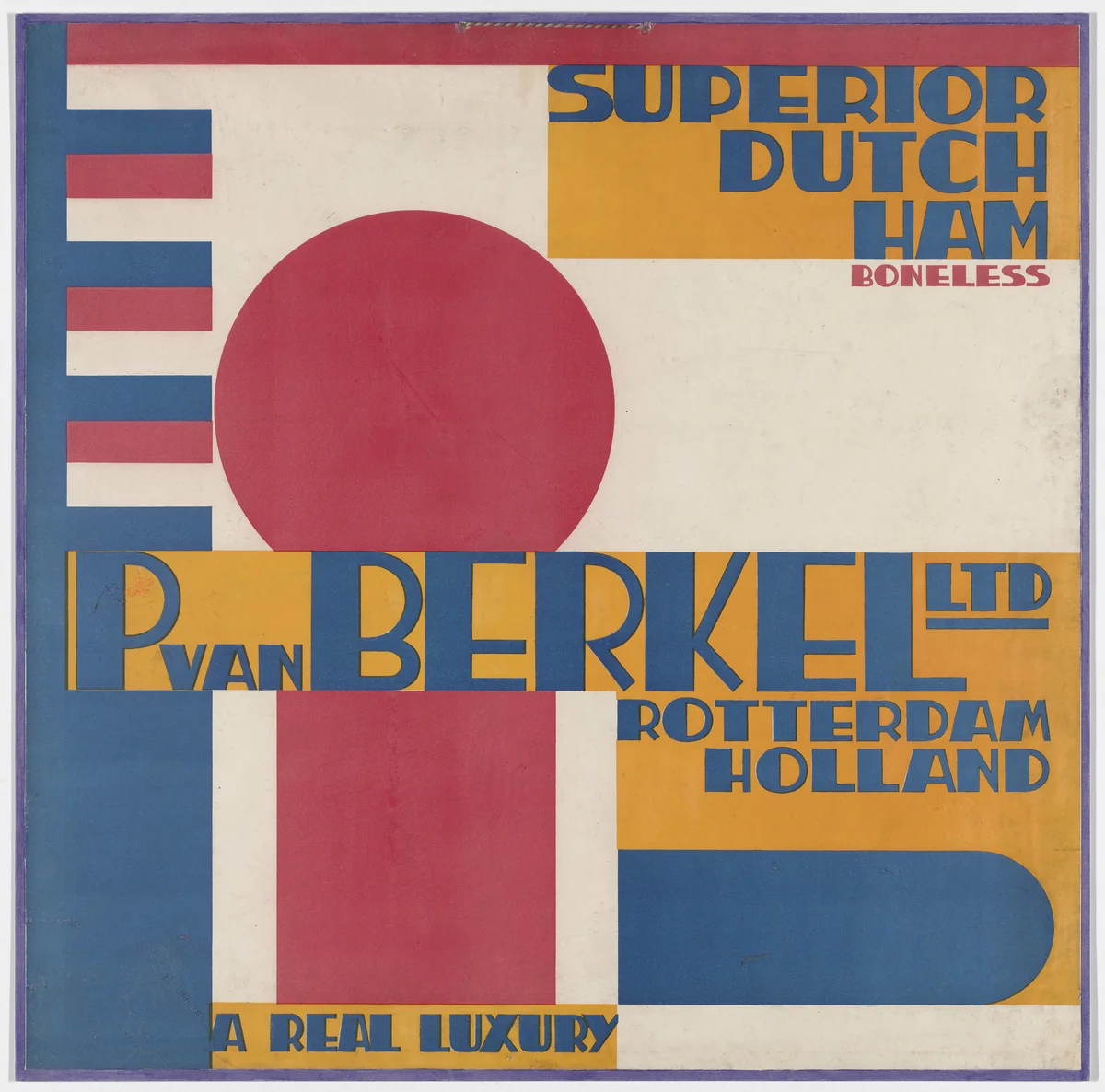 Advertisement for P. van Berkel Ltd., Rotterdam by Paul Schuitema, design, 1925