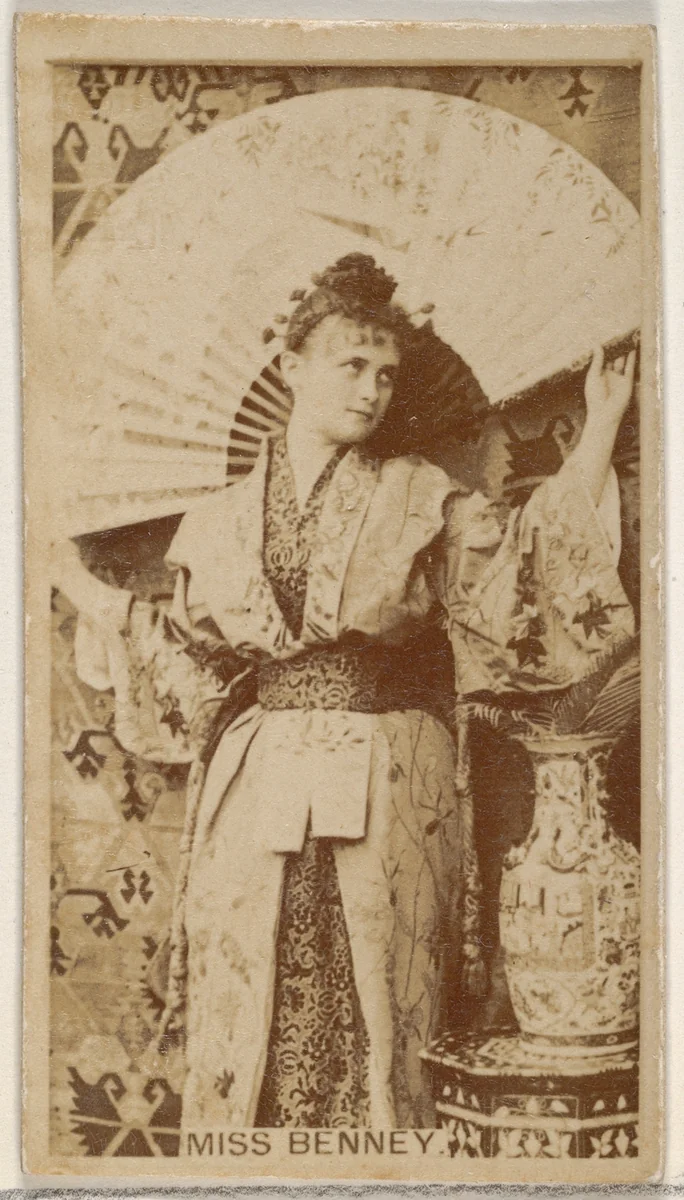 Miss Benney, from the Actors and Actresses series (N45, Type 8) for Virginia Brights Cigarettes by Allen & Ginter, photograph, 1885-1891