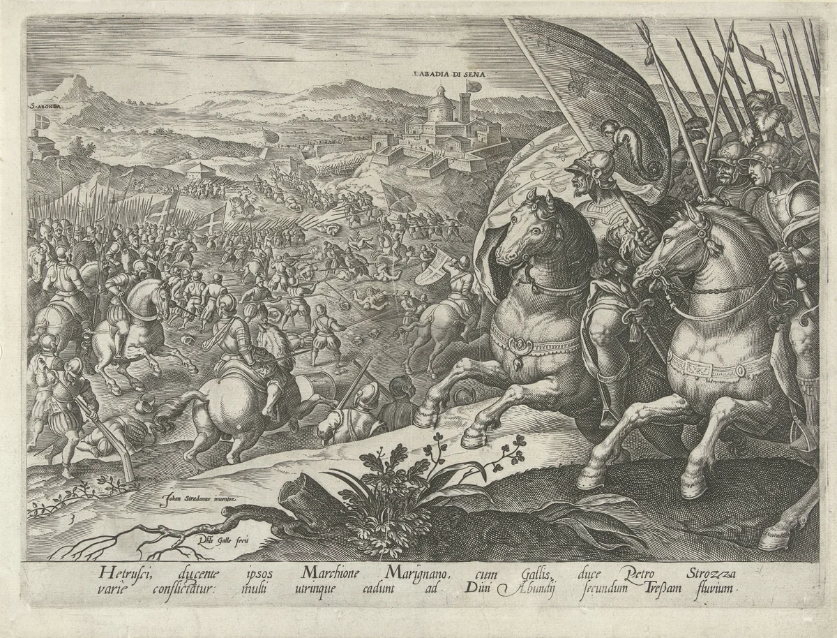 Uitval van Pietro Strozzi by Unknown, print, 1583