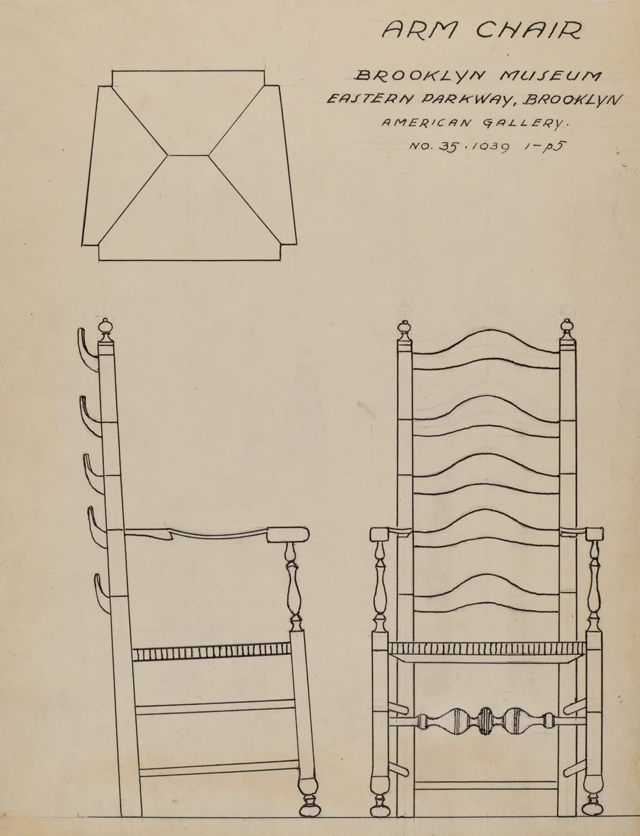 Armchair by Frank Wenger, index of american design, 1937