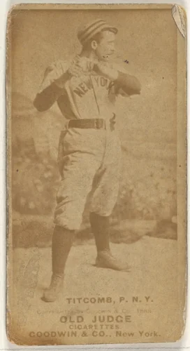 Ledell "Cannonball" Titcomb, Pitcher, New York, from the Old Judge series (N172) for Old Judge Cigarettes by Goodwin & Company, photograph, 1888