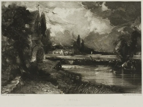 A Mill by David Lucas, print, 1830