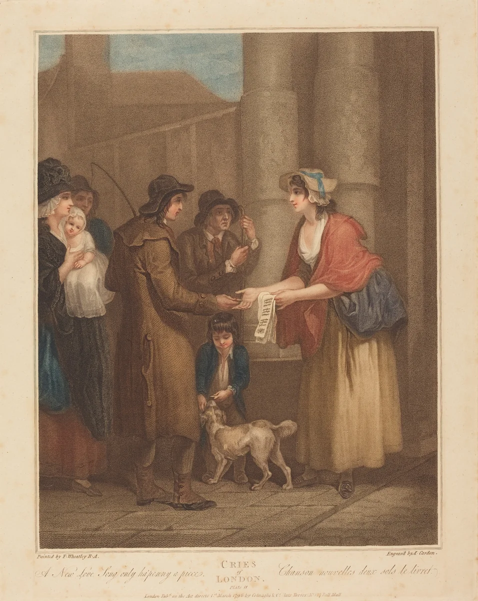 A New Love Song Only a Ha'Penny a Piece by Anthony Cardon; Francis Wheatley, print, 1796