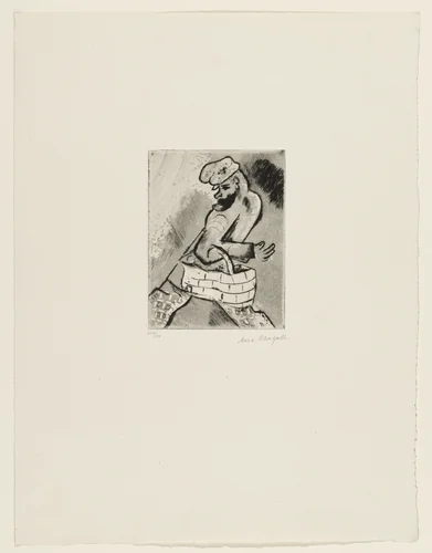 Man with Basket by Marc Chagall, print, 1922