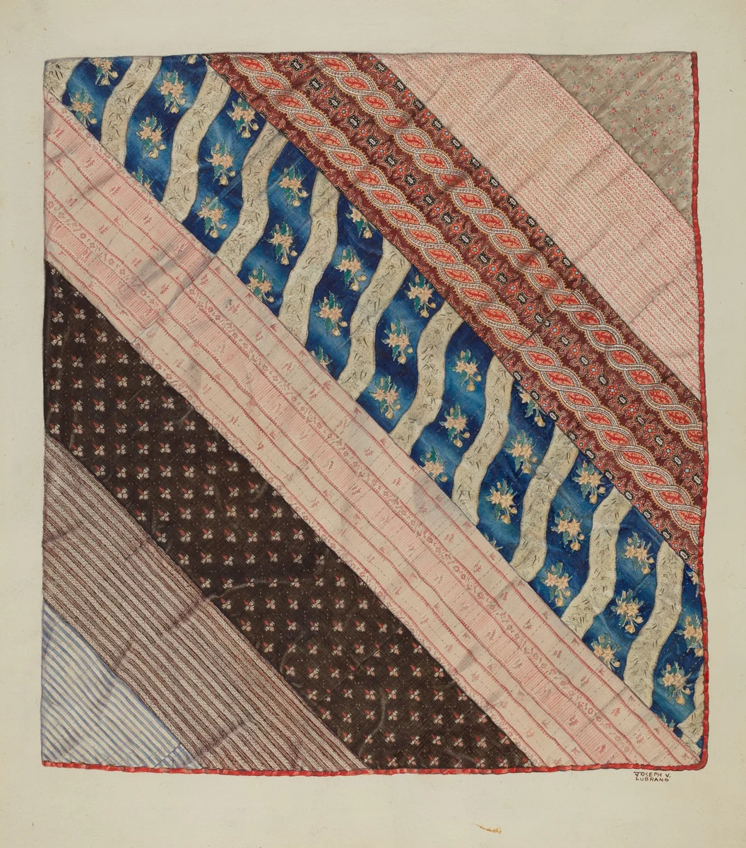 Quilt: Reverse Side by Joseph Lubrano, index of american design, 1935-1942
