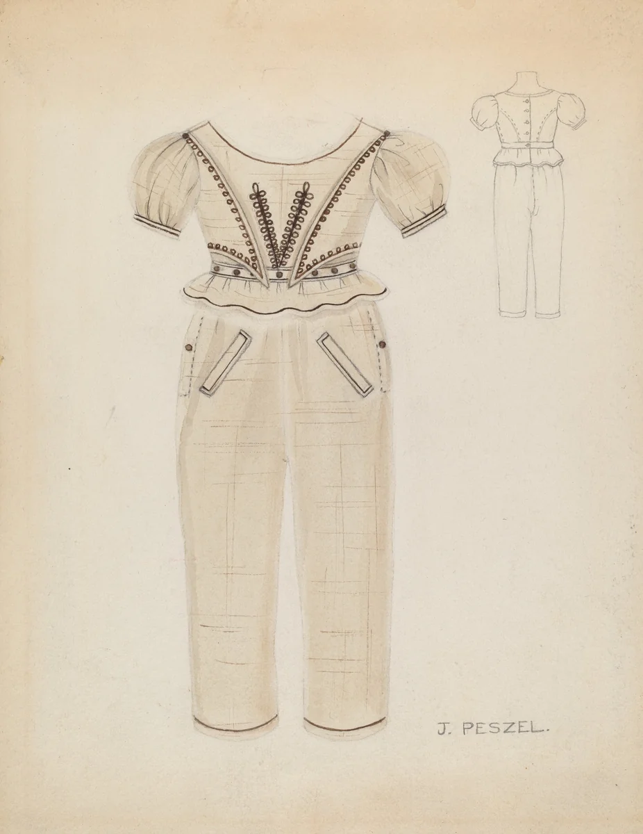 Boy's Suit by Jean Peszel, index of american design, 1936