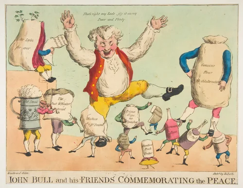 John Bull and His Friends Commemorating the Peace by Piercy Roberts, print, 1796-1806