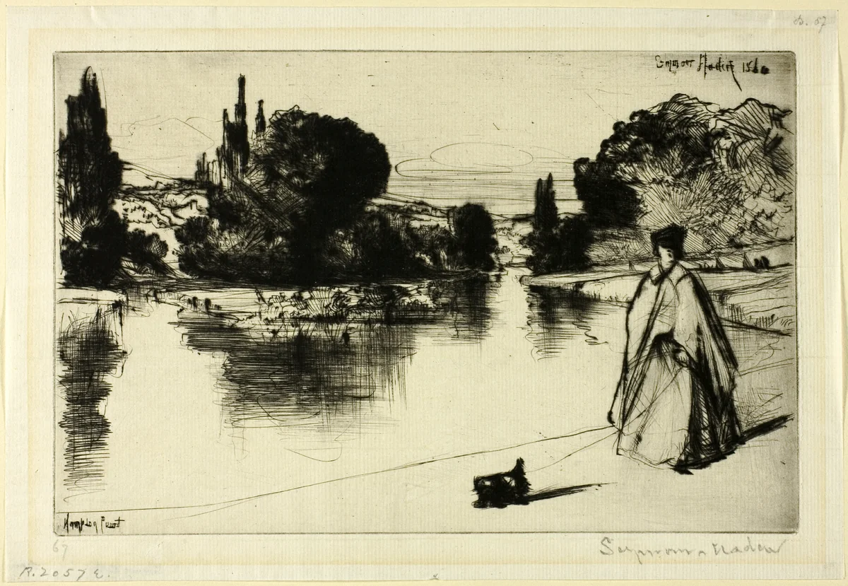 The Towing Path by Francis Seymour-Haden, print, 1859-1869