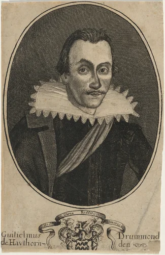 William Drummond of Hawthornden, Historian and Poet by Robert Gaywood, print, 1655