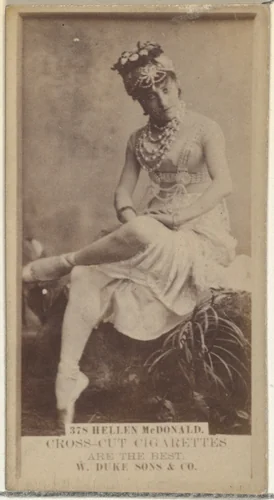 Card Number 378, Helen McDonald, from the Actors and Actresses series (N145-3) issued by Duke Sons & Co. to promote Cross Cut Cigarettes by W. Duke, Sons & Co., photograph, 1880-1889