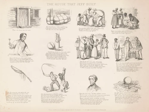 The House that Jeff Built by David Claypoole Johnston, print, 1863