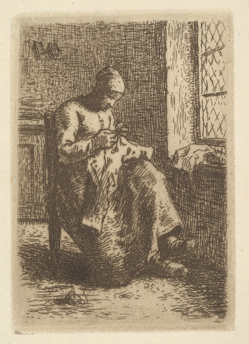 The Sewer by Jean-François Millet, print, 1855
