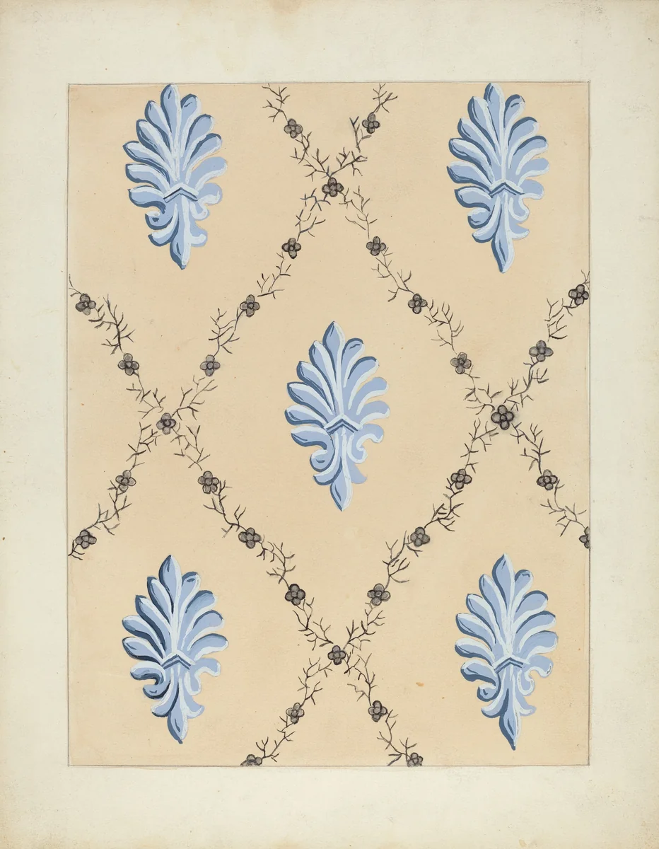 Wallpaper by Paul Farkas, index of american design, 1935-1942