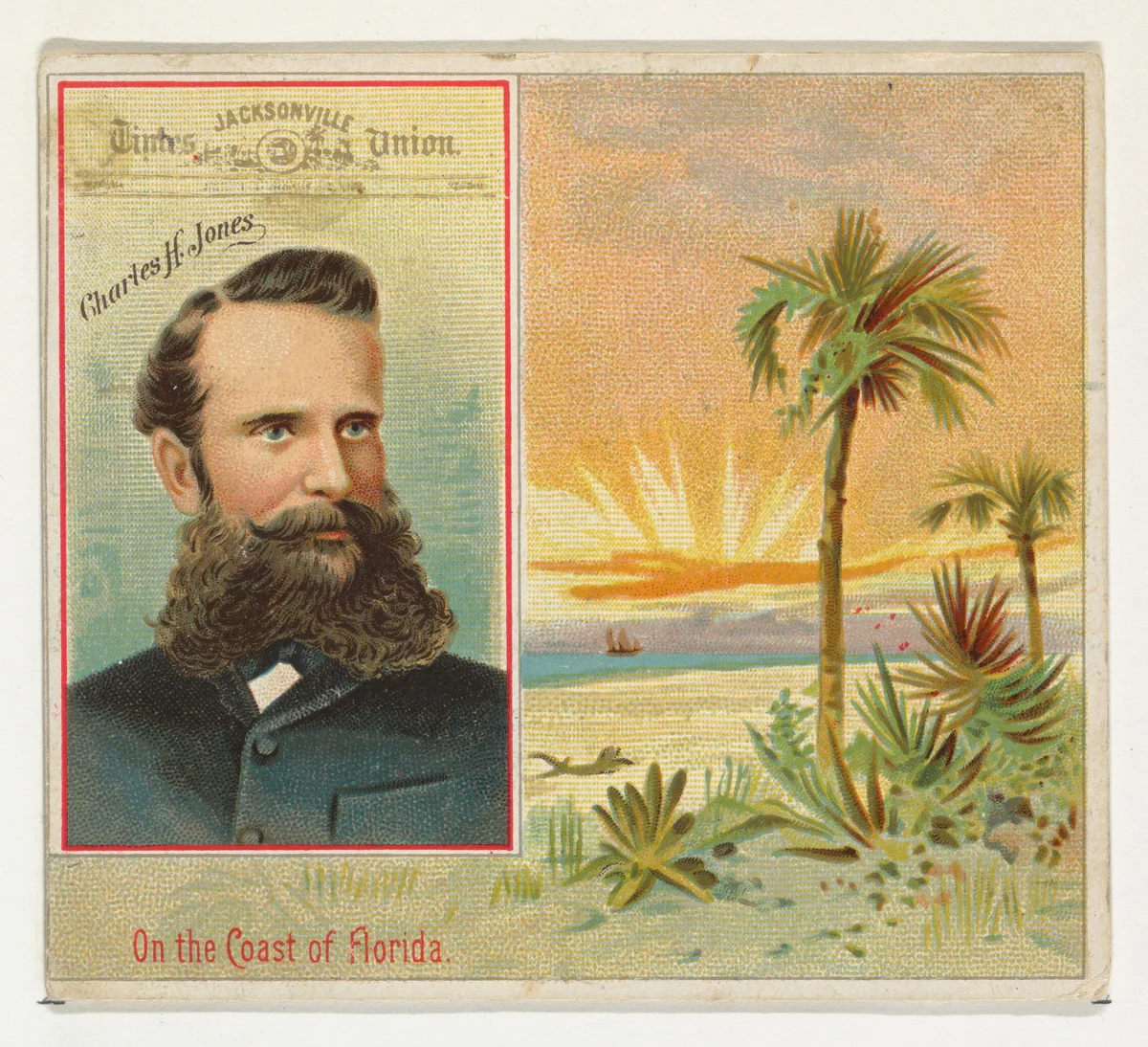 Charles H. Jones, Jacksonville Times Union, from the American Editors series (N35) for Allen & Ginter Cigarettes by Allen & Ginter, print, 1887