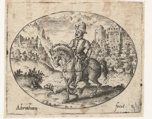 De verloren zoon op reis by Unknown, print, 1550-1587