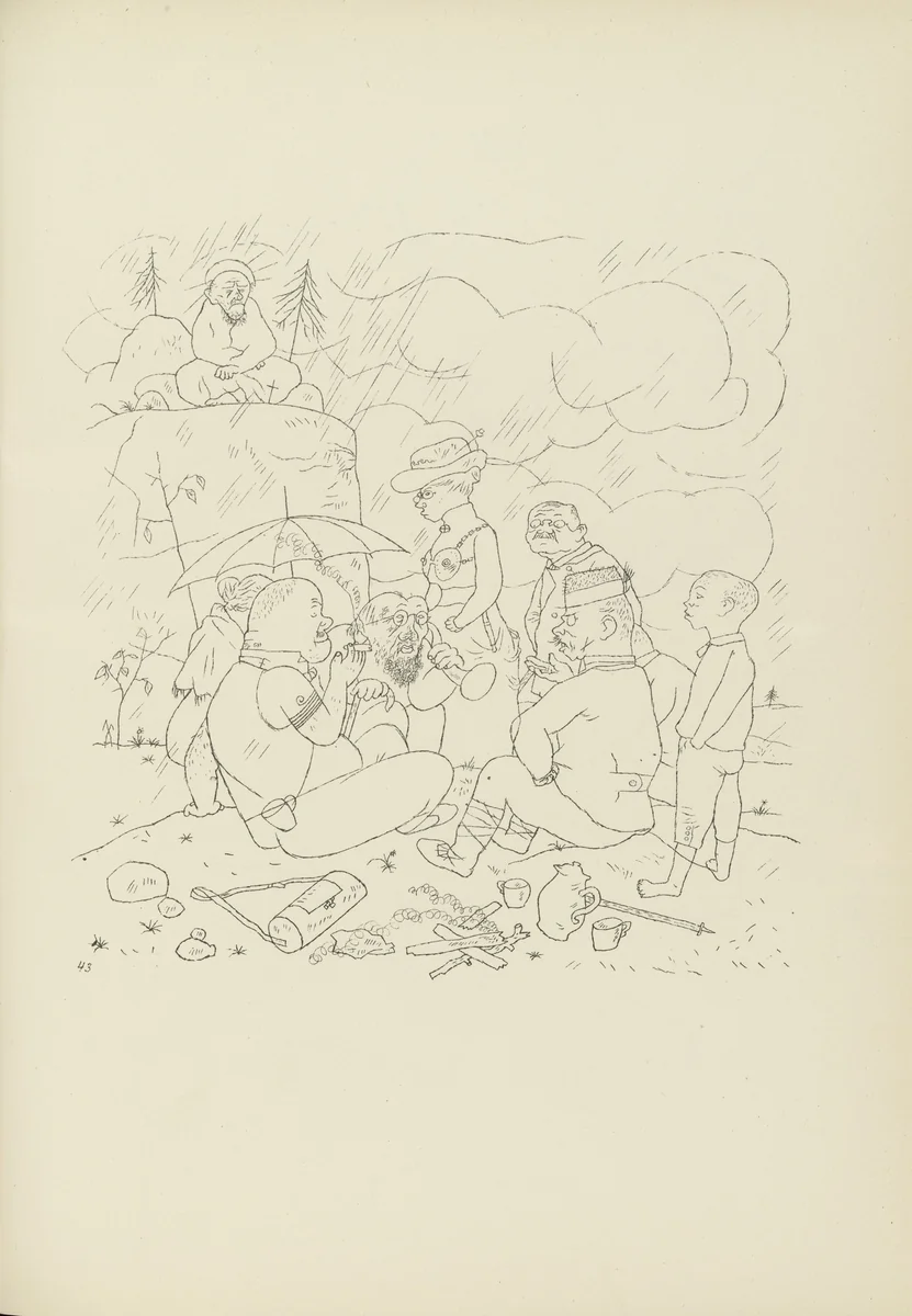 Germanentag (plate, folio 53) from Ecce Homo by George Grosz, illustrated book, 1922