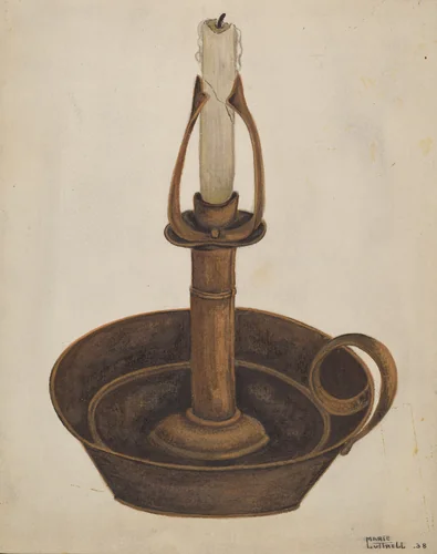 Candlestick by Marie Lutrell, index of american design, 1938