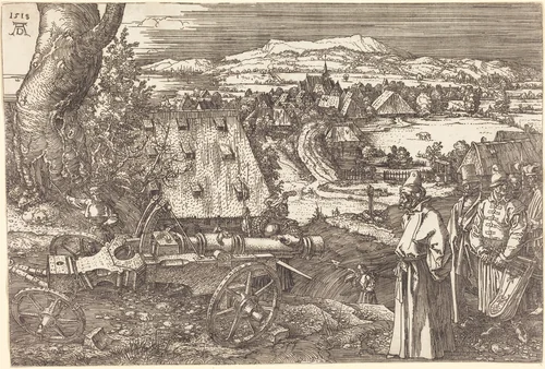 Landscape with the Cannon by Albrecht Dürer, print, 1518