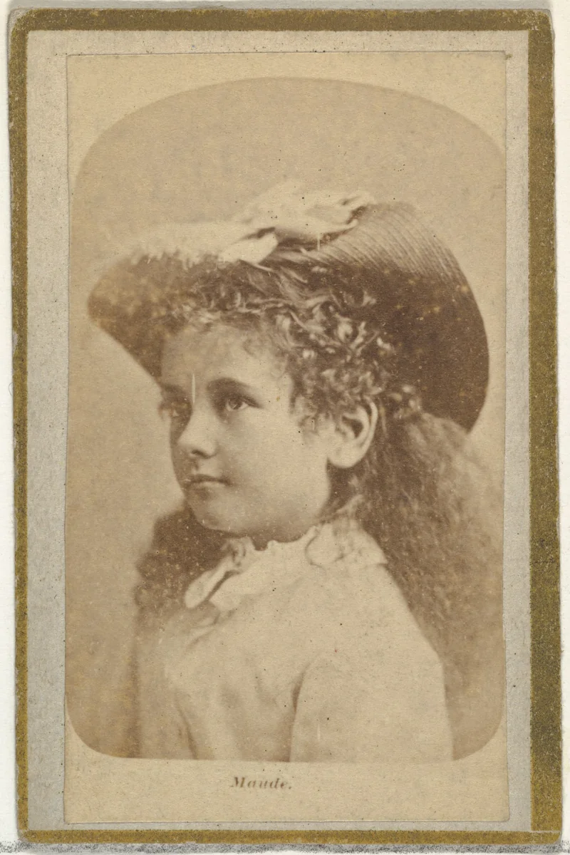 Maude, from the Actresses and Celebrities series (N60, Type 2) promoting Little Beauties Cigarettes for Allen & Ginter brand tobacco products by Allen & Ginter, photograph, 1887