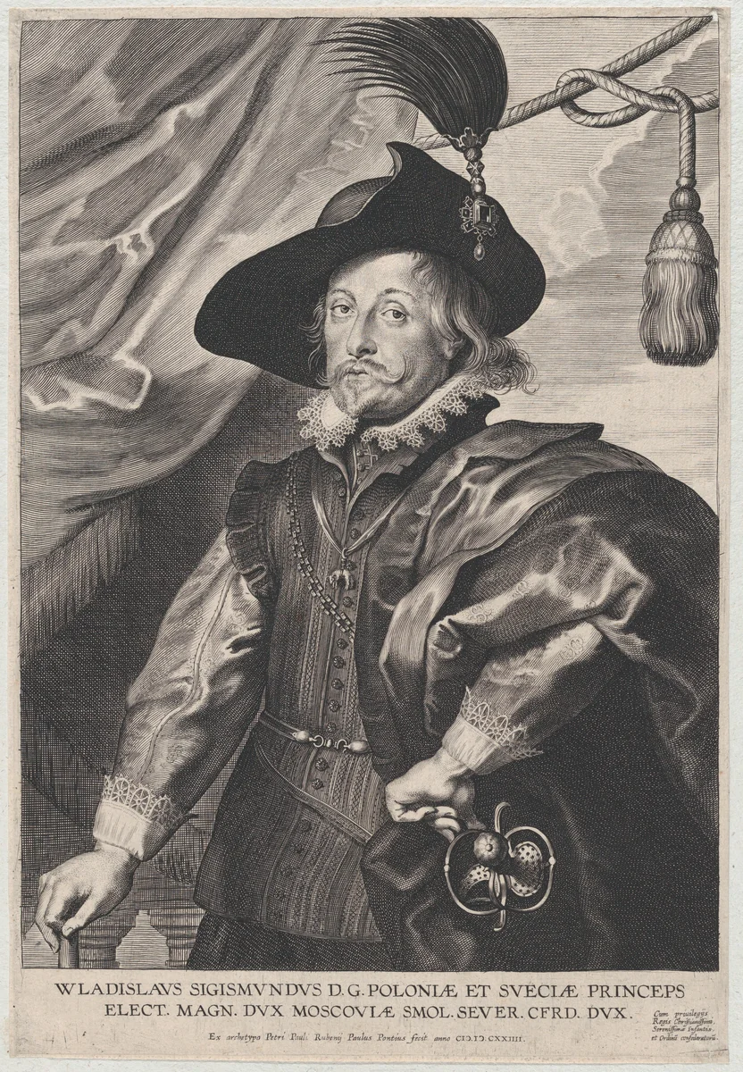 Portrait of Wladislaus Sigismond, Prince of Poland and Sweden by Paulus Pontius, print, 1624