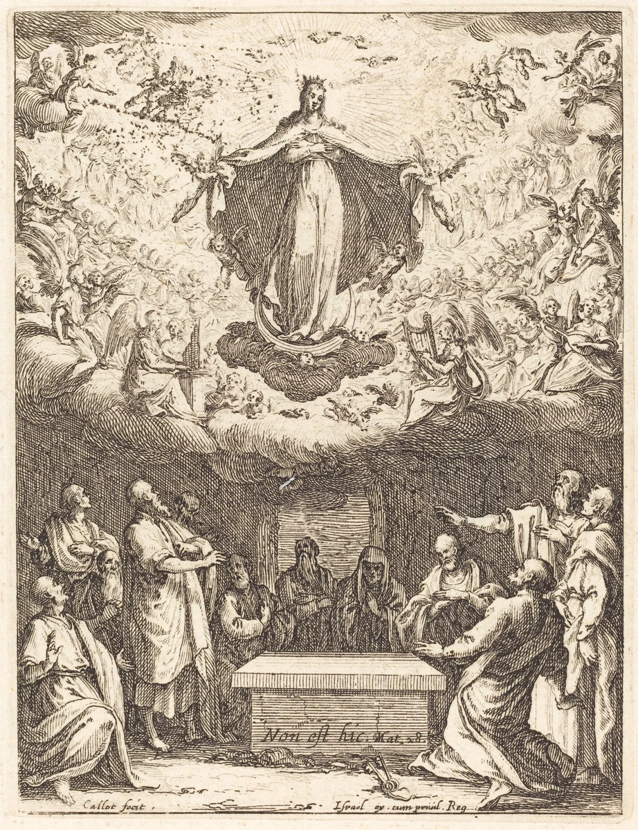 The Assumption of the Virgin by Jacques Callot, print, 1592-1635