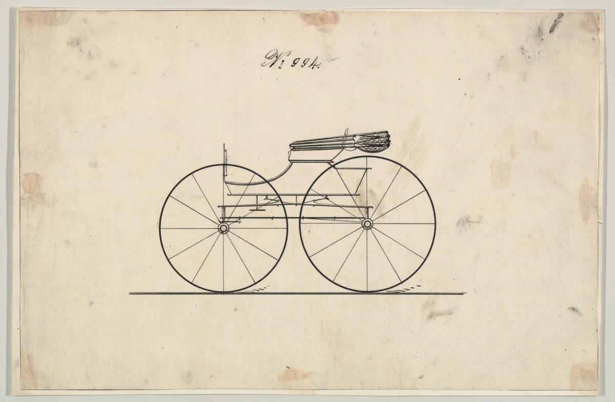Design for Wagon, no. 994d by Brewster & Co., drawing, 1850-1870