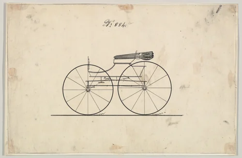 Design for Wagon, no. 994d by Brewster & Co., drawing, 1850-1870