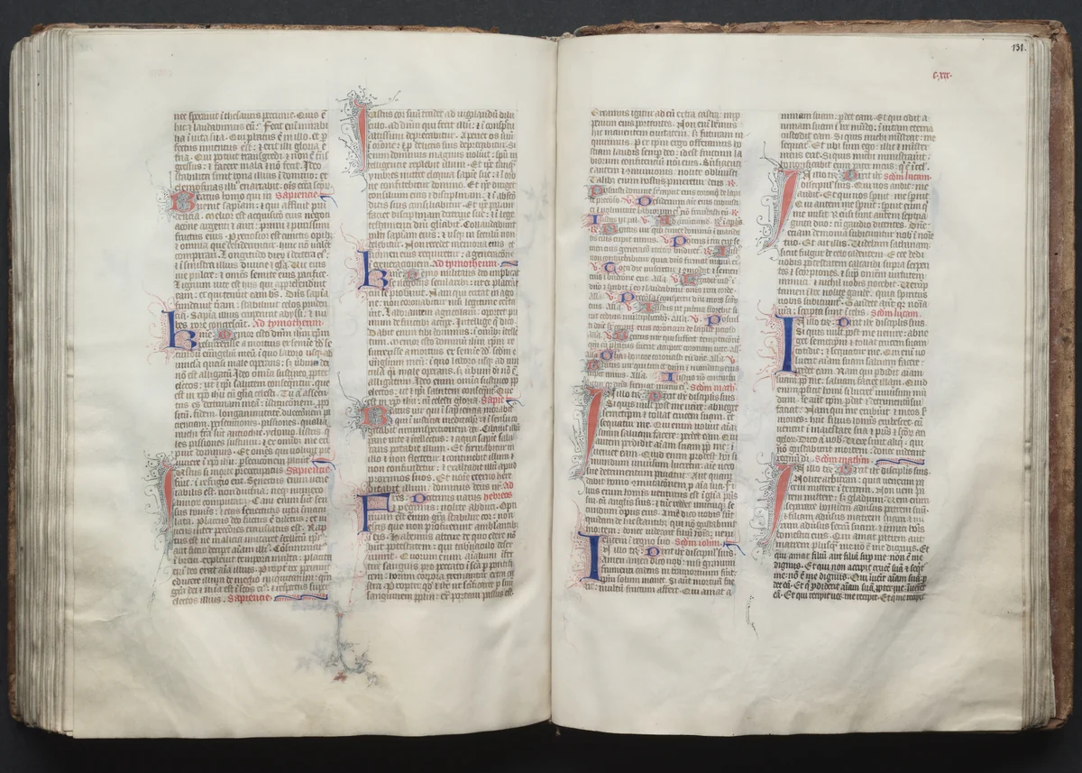 The Gotha Missal: Fol. 131r, Text by Master of the Boqueteaux, book, 1370-1380