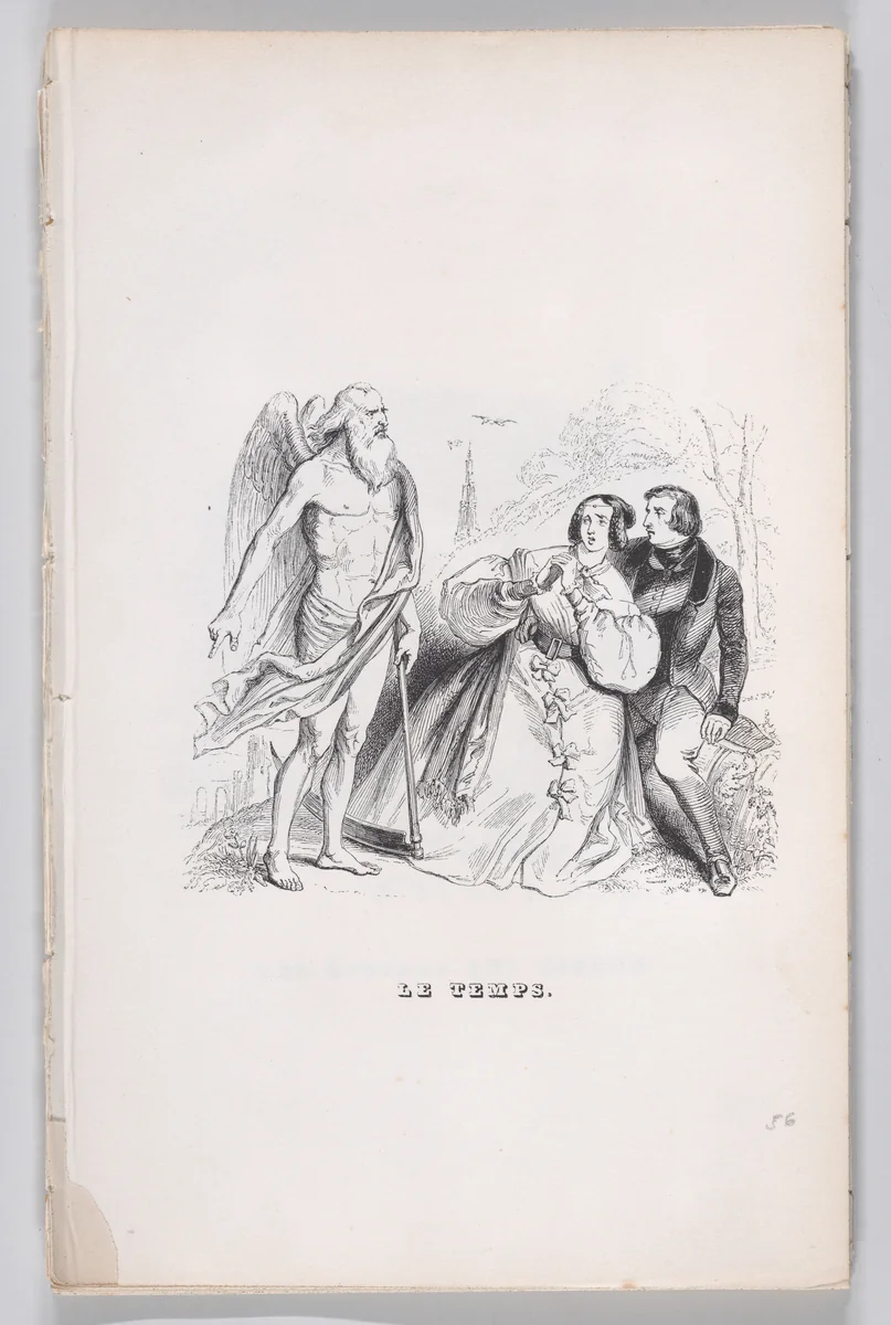 Time, from "The Complete Works of Béranger" by J. J. Grandville, print, 1836