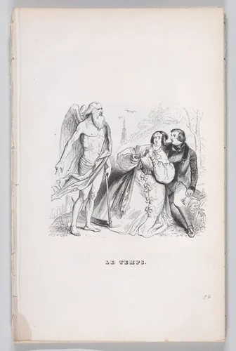 Time, from "The Complete Works of Béranger" by J. J. Grandville, print, 1836