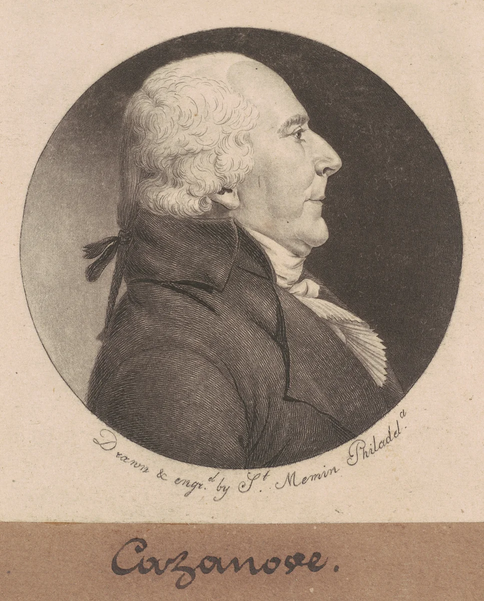 Théophile Cazanove by Charles B. J. Févret de Saint-Mémin, print, 1799