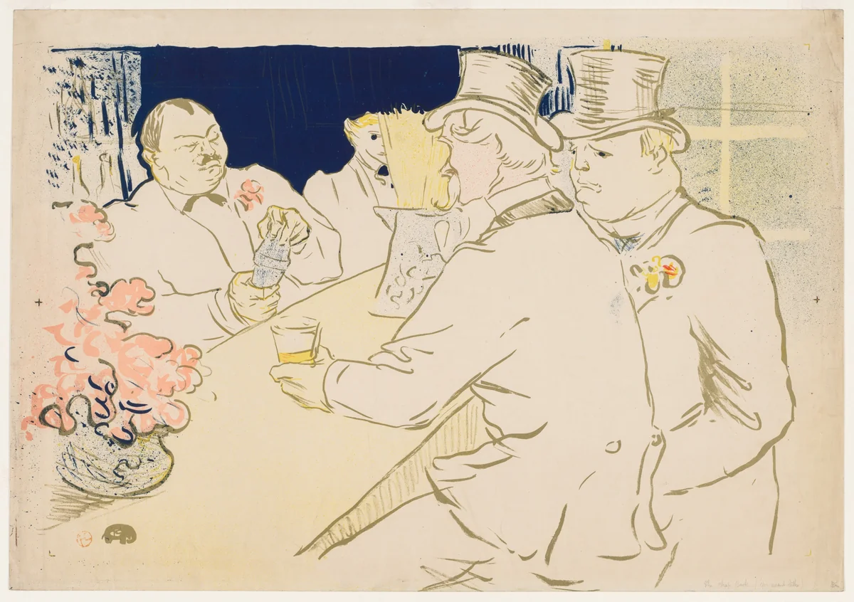 The Irish and American Bar, Rue Royale by Henri de Toulouse-Lautrec, print, 1896