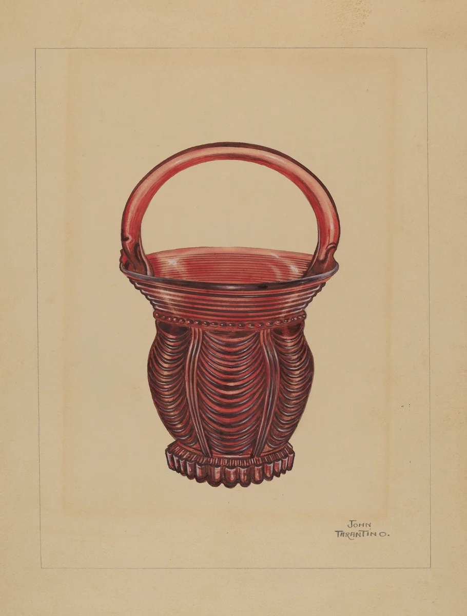 Ornamental Small Basket by John Tarantino, index of american design, 1936