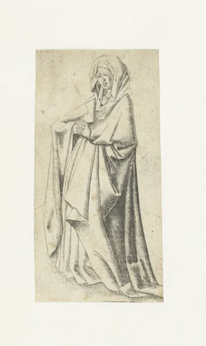 Treurende Maria by anonymous, print, 1480-1500