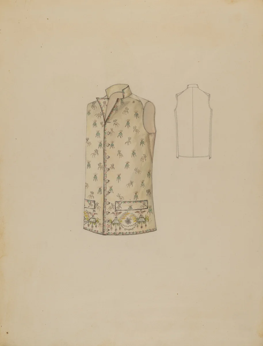 Waistcoat by Rosalia Lane, index of american design, 1936