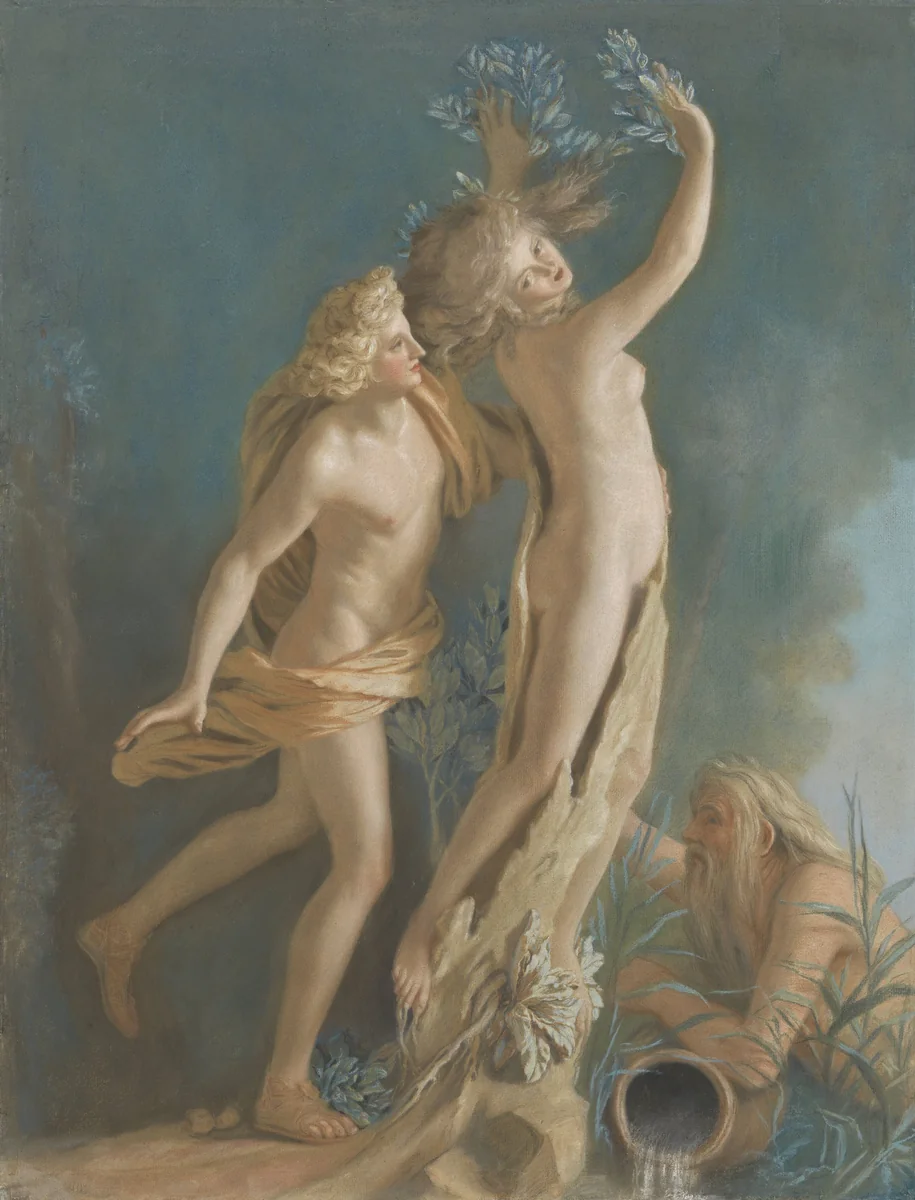 Apollo and Daphne, after Lorenzo Bernini’s Marble Group in the Galleria Borghese, Rome by Jean-Etienne Liotard, drawing, 1736
