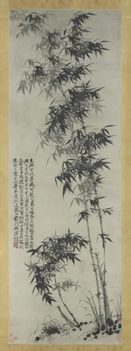 Bamboo in wind and rain by Shitao, painting, 1684-1704