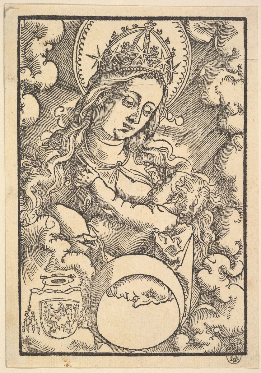 Madonna Lactans, from "Enchiridon Poeticum" by Hans Baldung, print, 1515