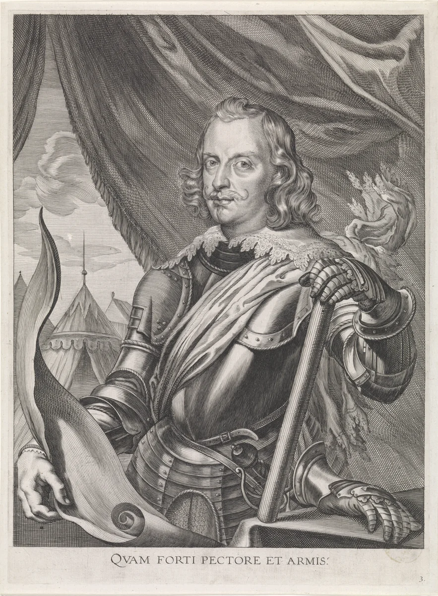Portret van Ferdinand van Oostenrijk, landvoogd der zuidelijke Nederlanden by Jacobus van Schoor, print, 1636