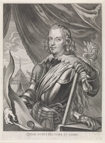 Portret van Ferdinand van Oostenrijk, landvoogd der zuidelijke Nederlanden by Jacobus van Schoor, print, 1636