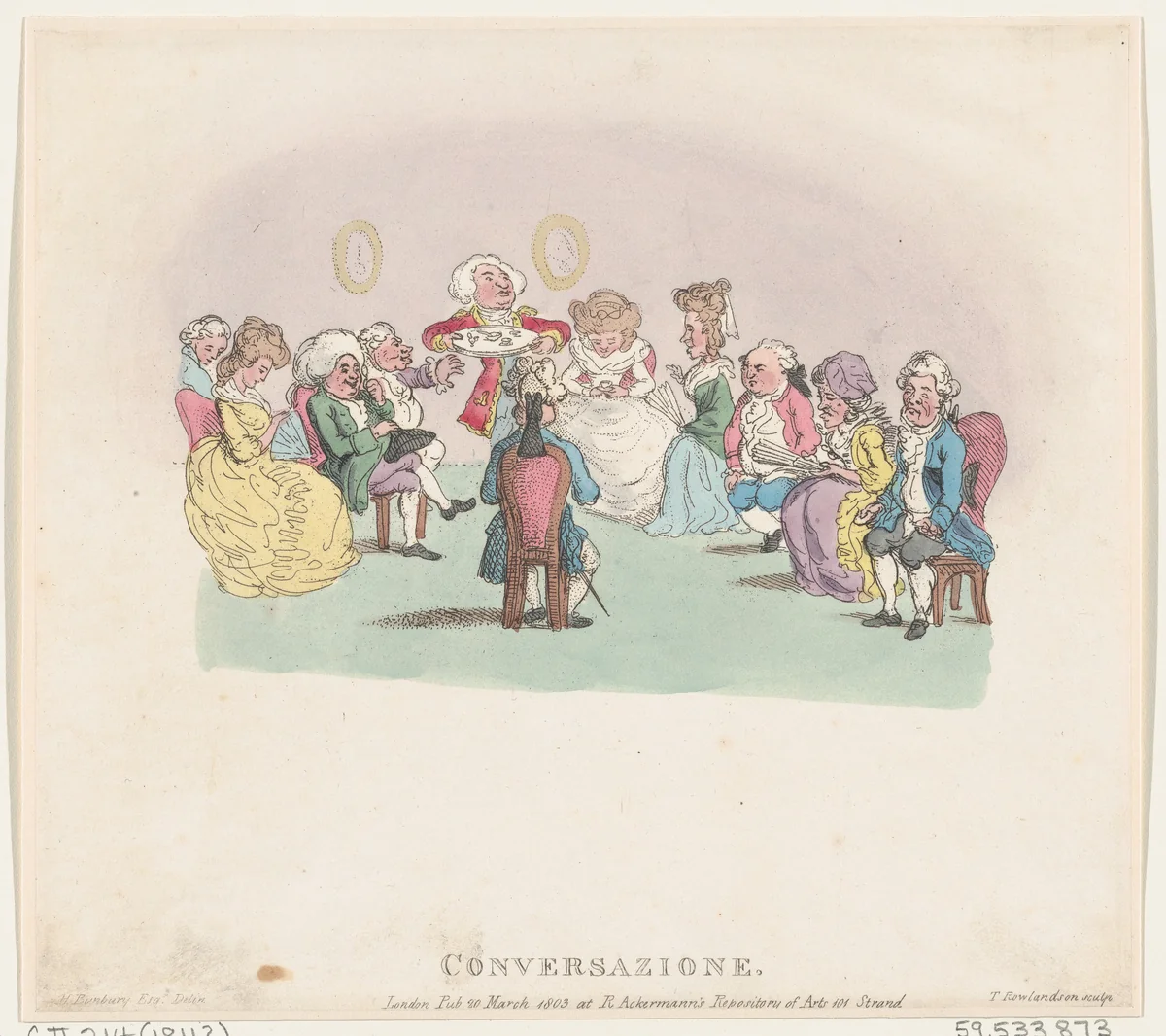 Conversazione by Thomas Rowlandson, print, 1803