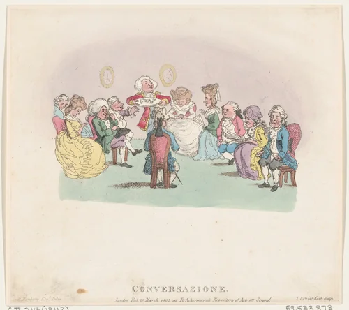Conversazione by Thomas Rowlandson, print, 1803