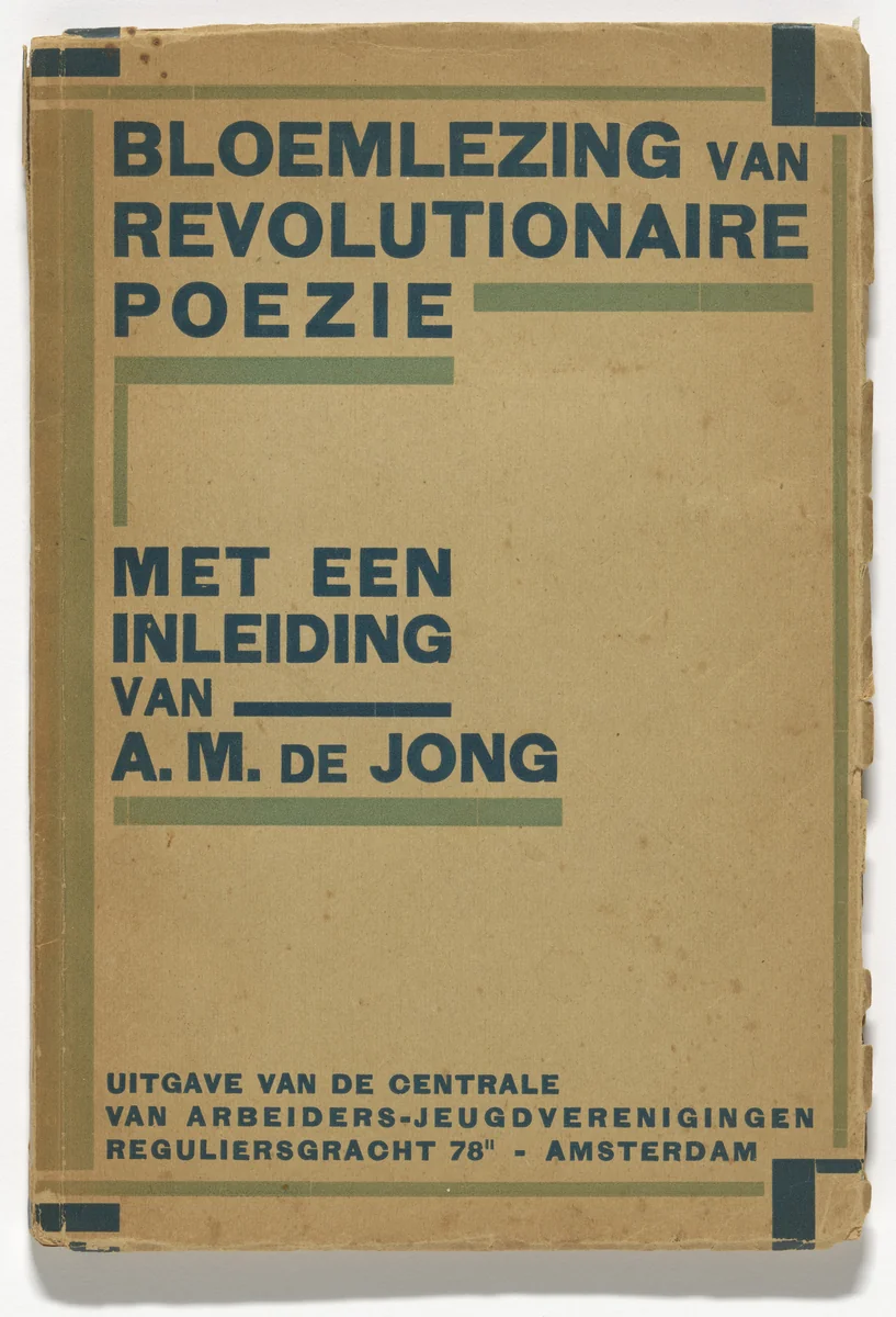 Anthology of Revolutionary Poetry (Bloemlezing van Revolutionaire Poezie), preface by A.M. de Jong by Fré Cohen, design, 1923