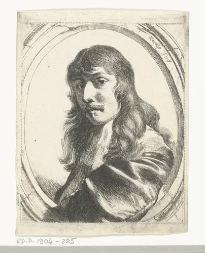 Zelfportret van Nicolae van Helt Stockade by Johannes Arnoldus Boland, print, 1866