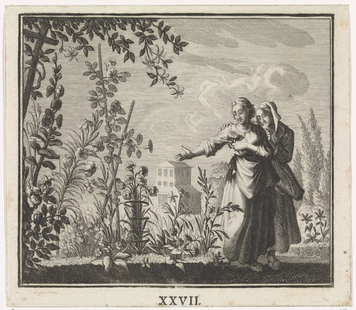 Embleem: bloemen by Caspar Luyken, print, 1695-1705