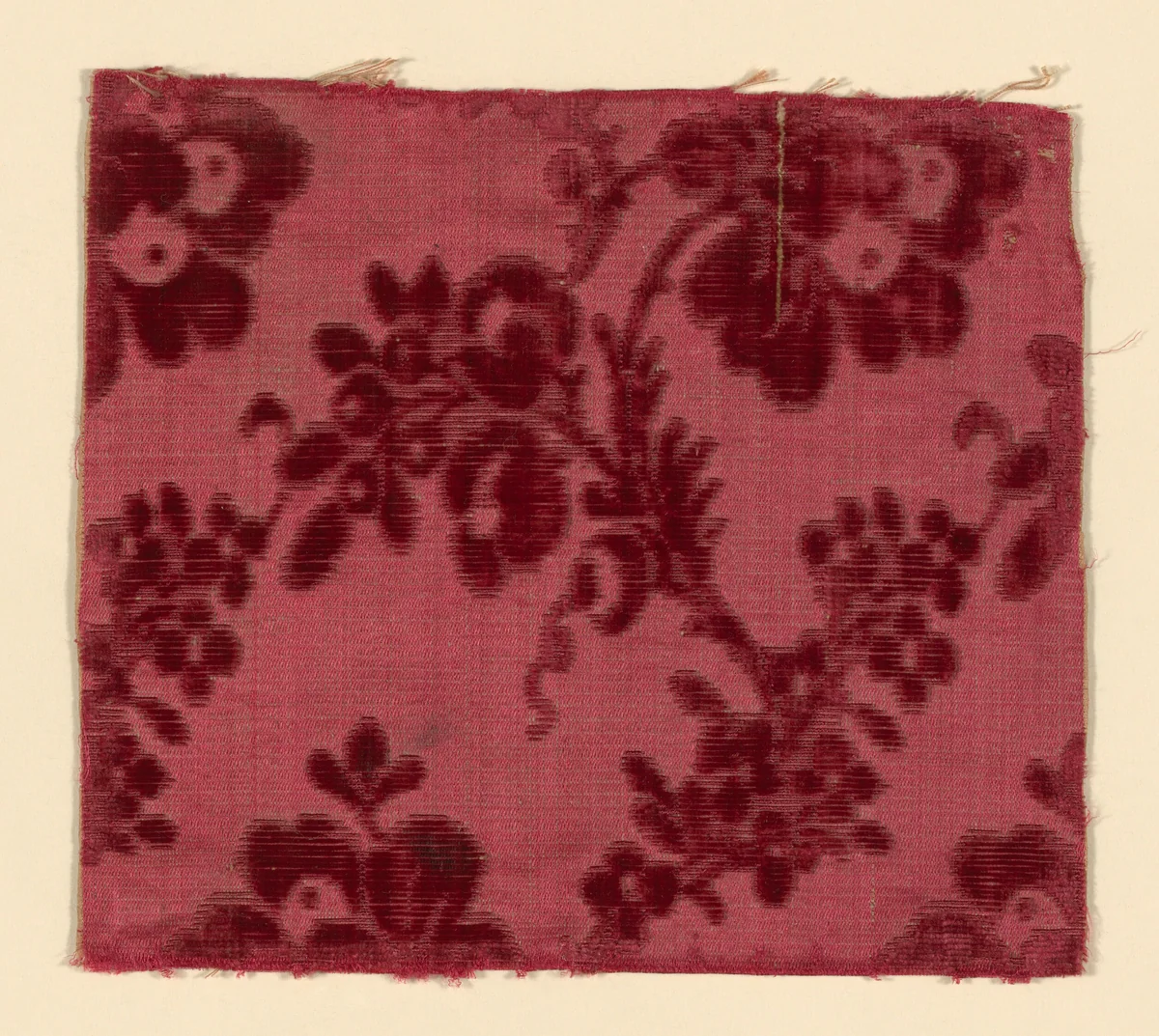 Fragment by Italy, textile, 1750-1800