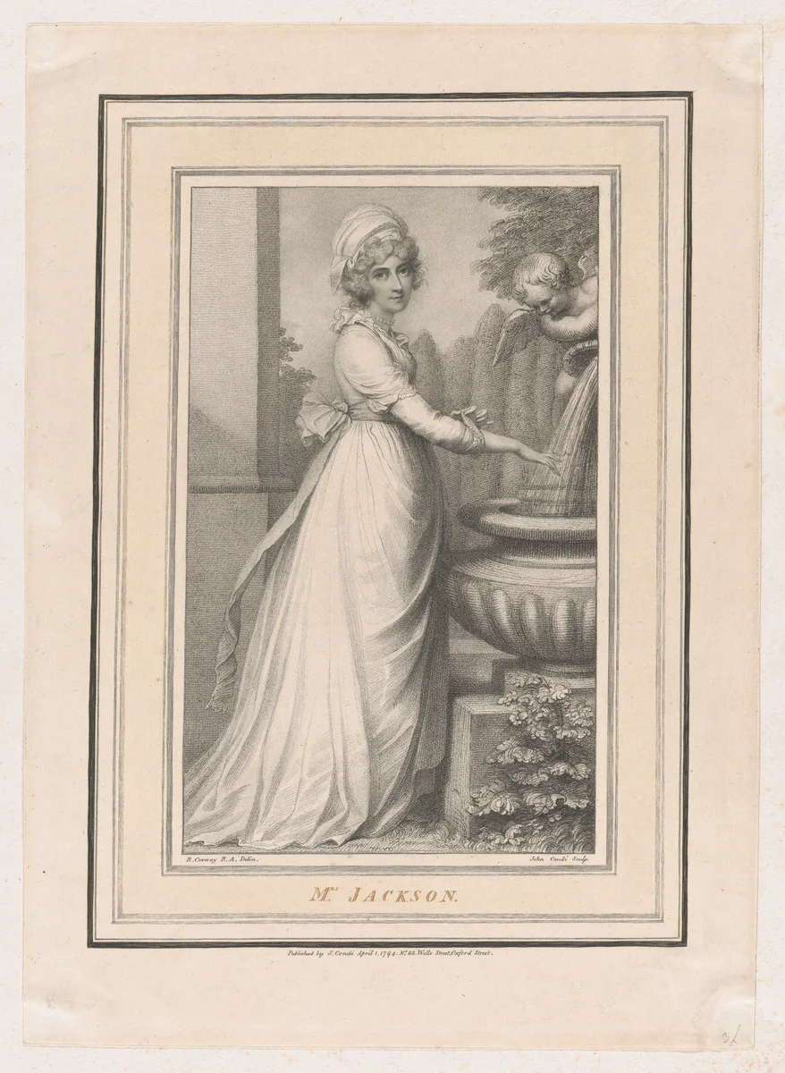 Mrs. Jackson by John Condé, print, 1794