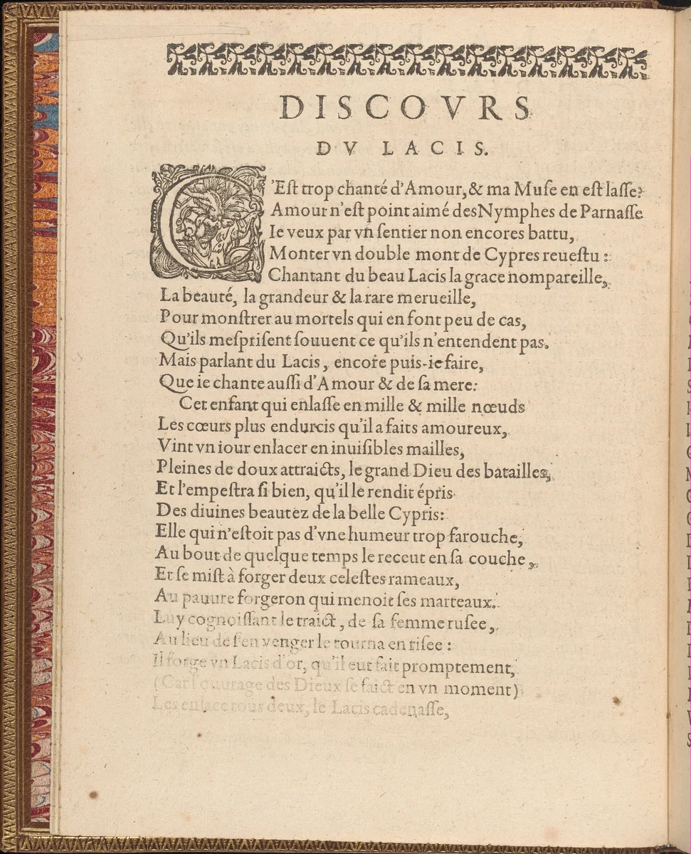 La Pratique de l'Aiguille, page 2 (verso) by Matthias Mignerak, book, 1605