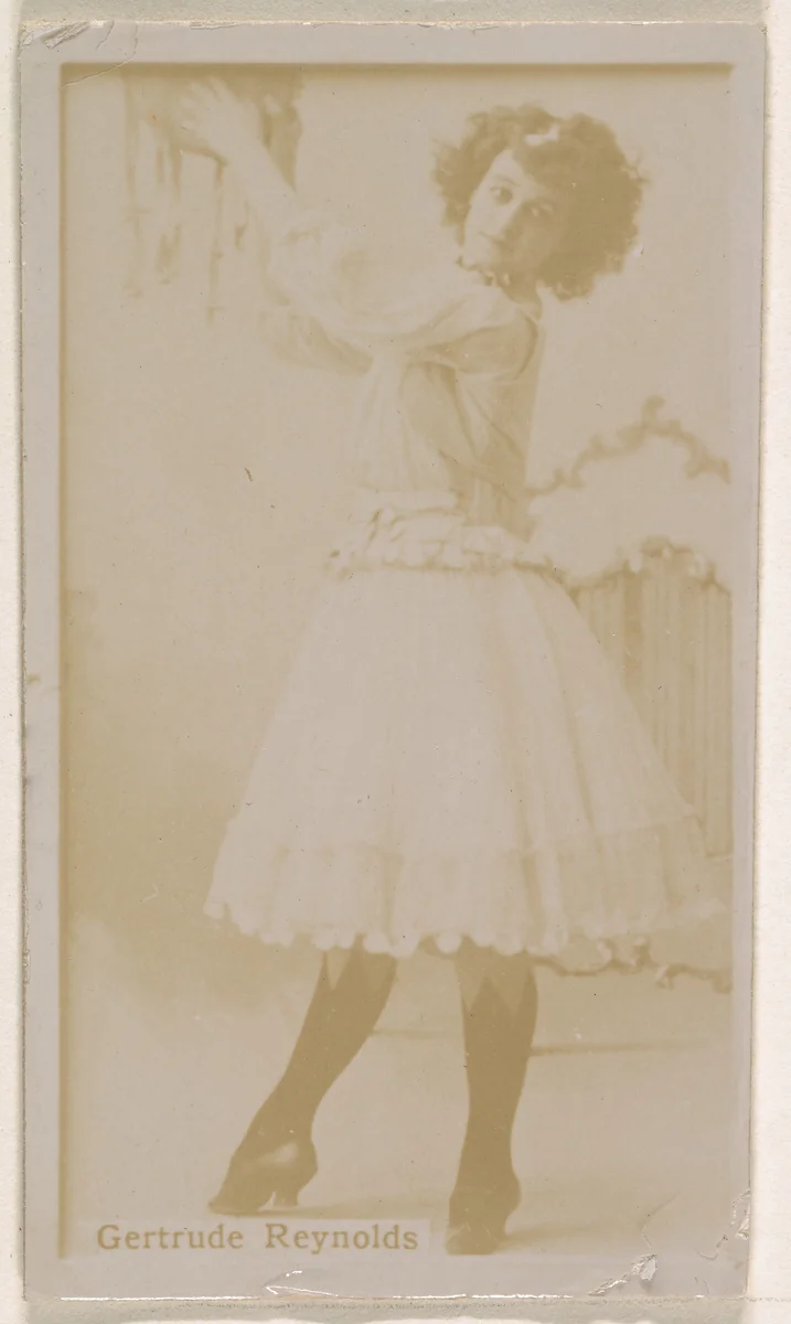 Gertrude Reynolds, from the Actresses series (N245) issued by Kinney Brothers to promote Sweet Caporal Cigarettes by Kinney Brothers Tobacco Company, photograph, 1890