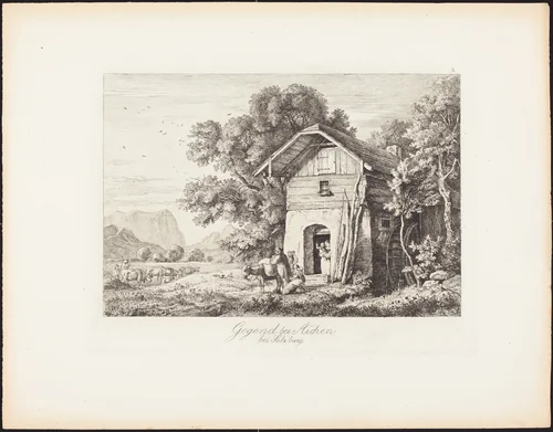 Gegend bei Aichen bei Salzburg (The Region near Aichen near Salzburg) by Ludwig Richter, print, 1830